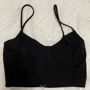 NWT Tobi Bustier Black Crop Top Size S